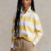 Yellow Women’s Ralph Lauren Striped Cropped Jersey Rugby Shirts Yellow Women’s Ralph Lauren Striped Cropped Jersey Rugby Shirts