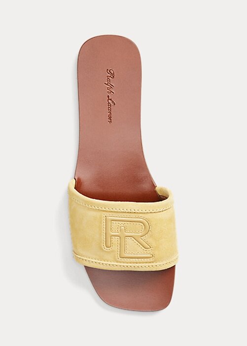 Yellow Women’s Ralph Lauren Andela Calf-Suede Sandals Yellow Women’s Ralph Lauren Andela Calf-Suede Sandals