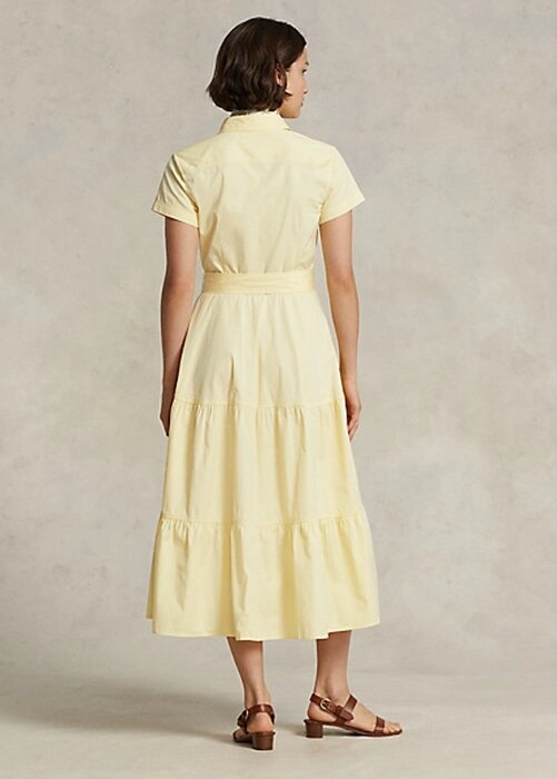 Yellow Women’s Ralph Lauren Belted Tiered Dress Yellow Women’s Ralph Lauren Belted Tiered Dress