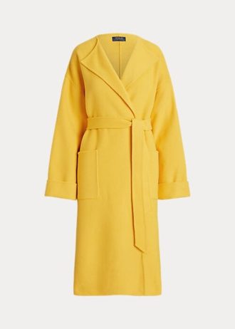 Yellow Women’s Ralph Lauren Double-Faced Wool-Blend Wrap Coats