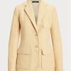 Yellow Women’s Ralph Lauren Herringbone Linen Blazers Yellow Women’s Ralph Lauren Herringbone Linen Blazers