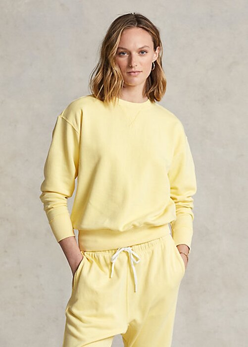 Yellow Women’s Ralph Lauren Organic Cotton Crewneck Sweatshirts Yellow Women’s Ralph Lauren Organic Cotton Crewneck Sweatshirts