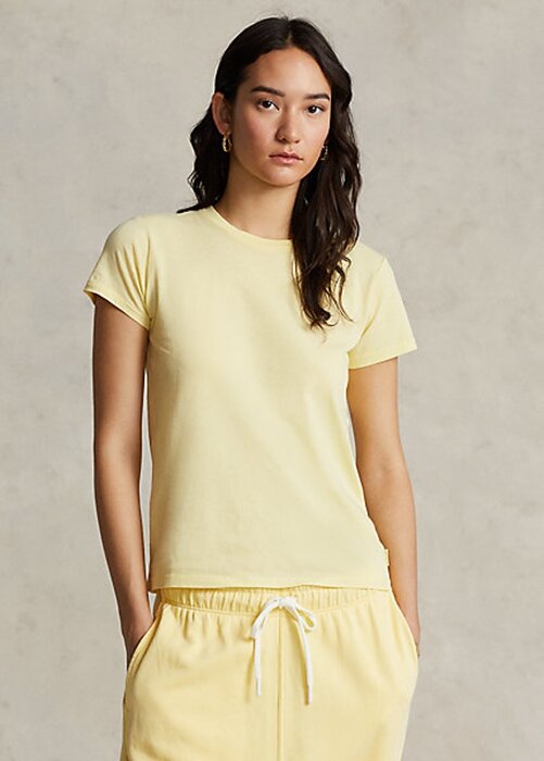 Yellow Women’s Ralph Lauren Organic Cotton Crewneck T Shirts Yellow Women’s Ralph Lauren Organic Cotton Crewneck T Shirts